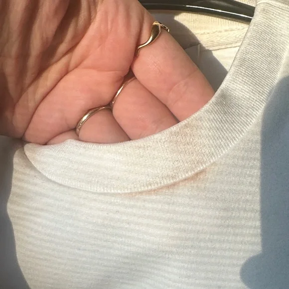 AREA White Crop Top with Silver Embellishments - Picture 3 of 12